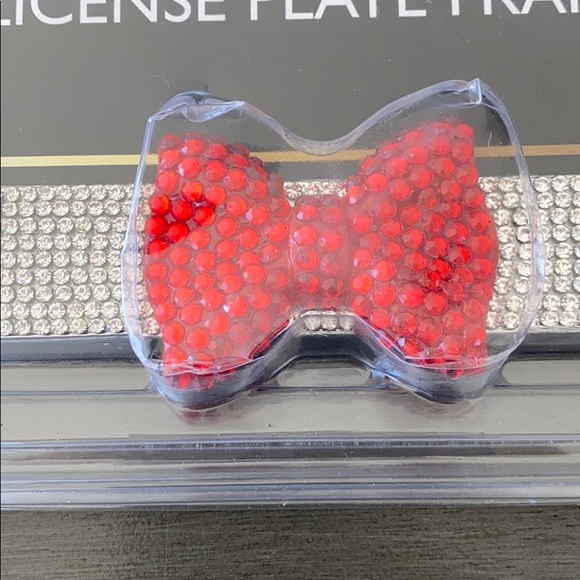 License Plate Frame Bow Rhinestone Bling - Picture 4 of 7